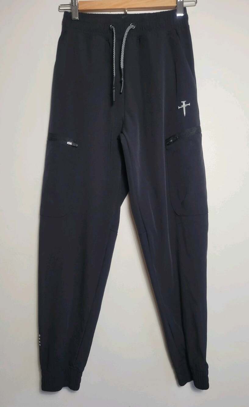 Three Nails Apex Nylon Cargo Jogger Pants Black Size Small